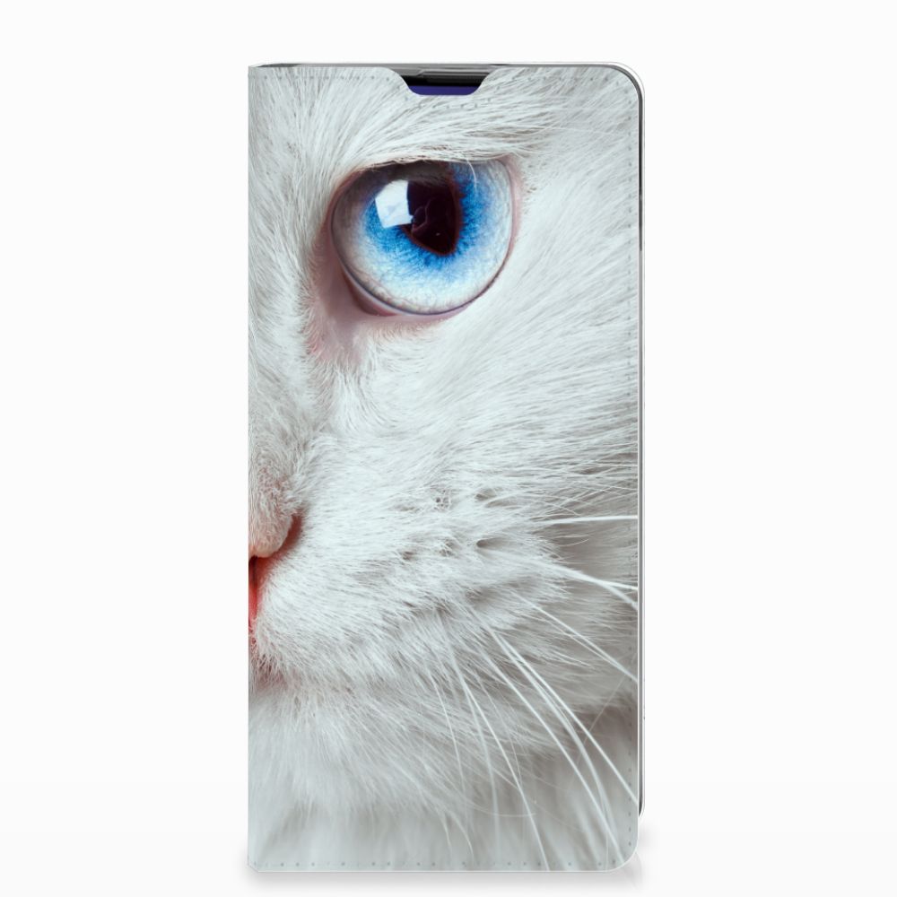 Samsung Galaxy S10 Plus Hoesje maken Witte Kat