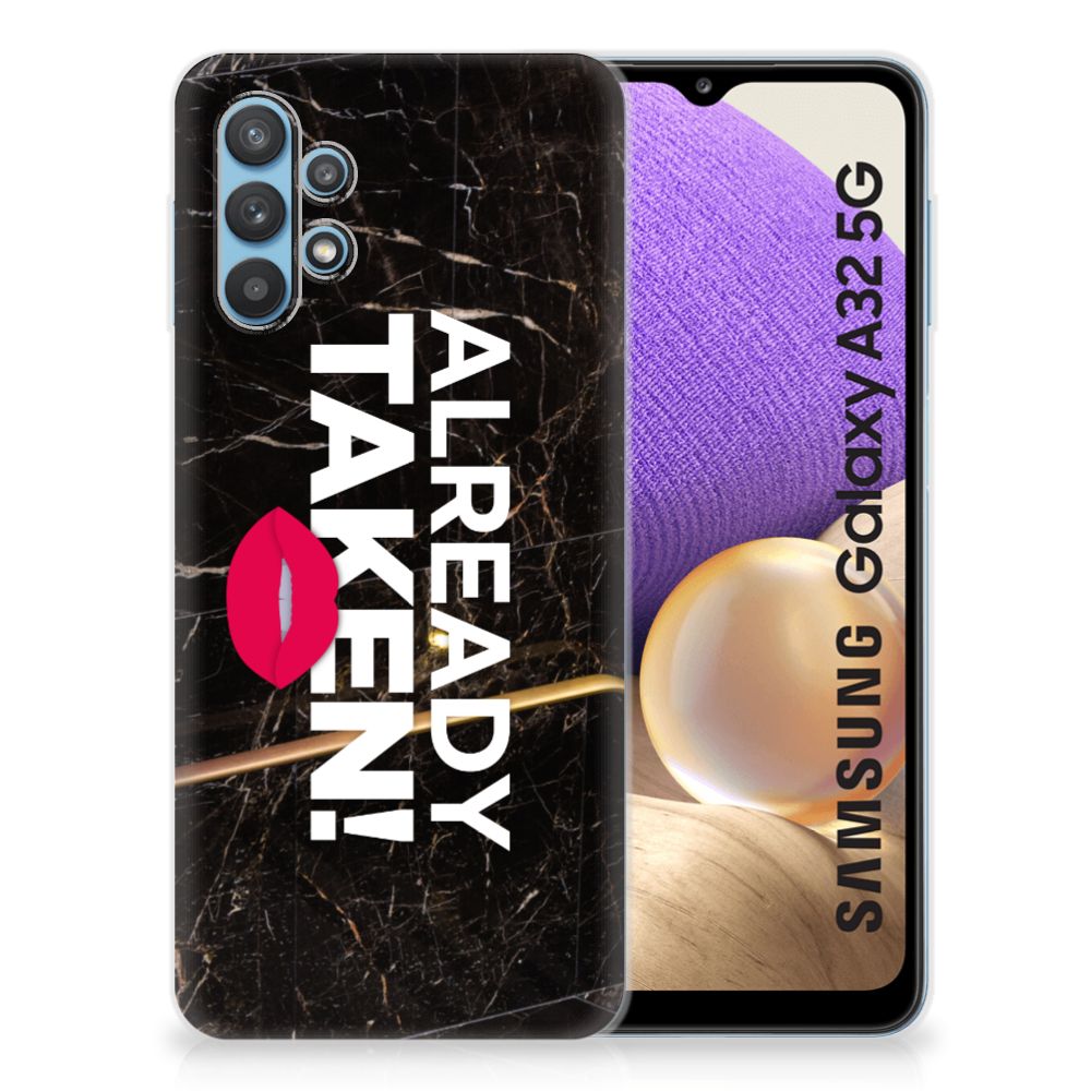 Samsung Galaxy A32 5G Siliconen hoesje met naam Already Taken Black