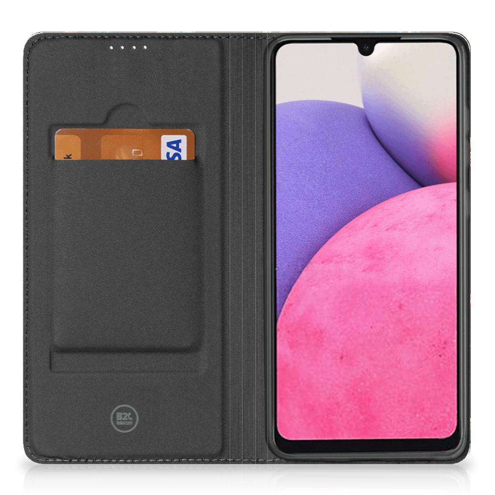 Samsung Galaxy A33 5G Hoesje maken Pauw met Bloemen - B2C Telecom