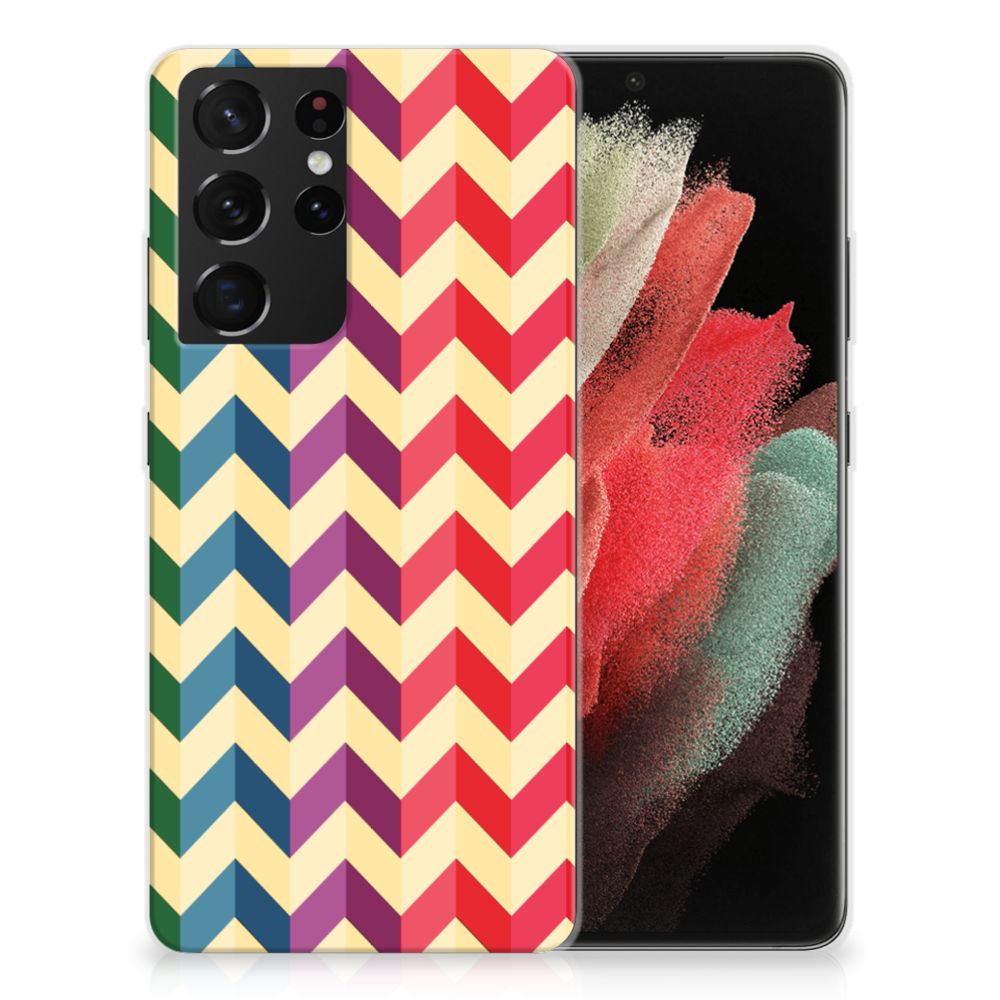 Samsung Galaxy S21 Ultra TPU bumper Zigzag Multi Color B2C Telecom