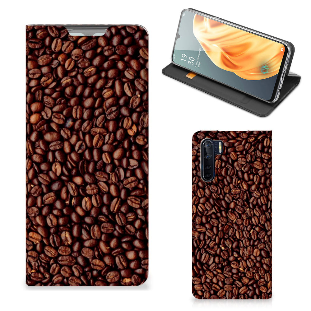 OPPO Reno3 | A91 Flip Style Cover Koffiebonen