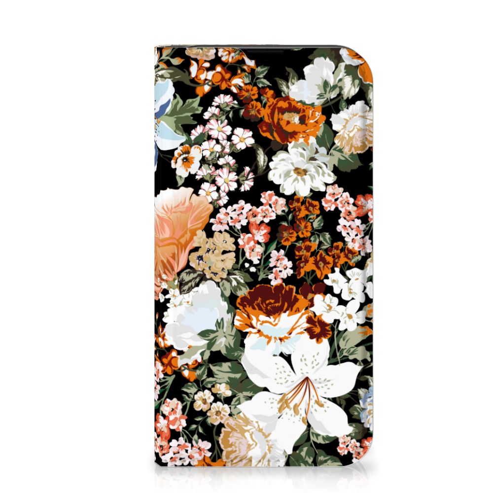 Smart Cover voor iPhone 13 Mini Dark Flowers - B2C Telecom