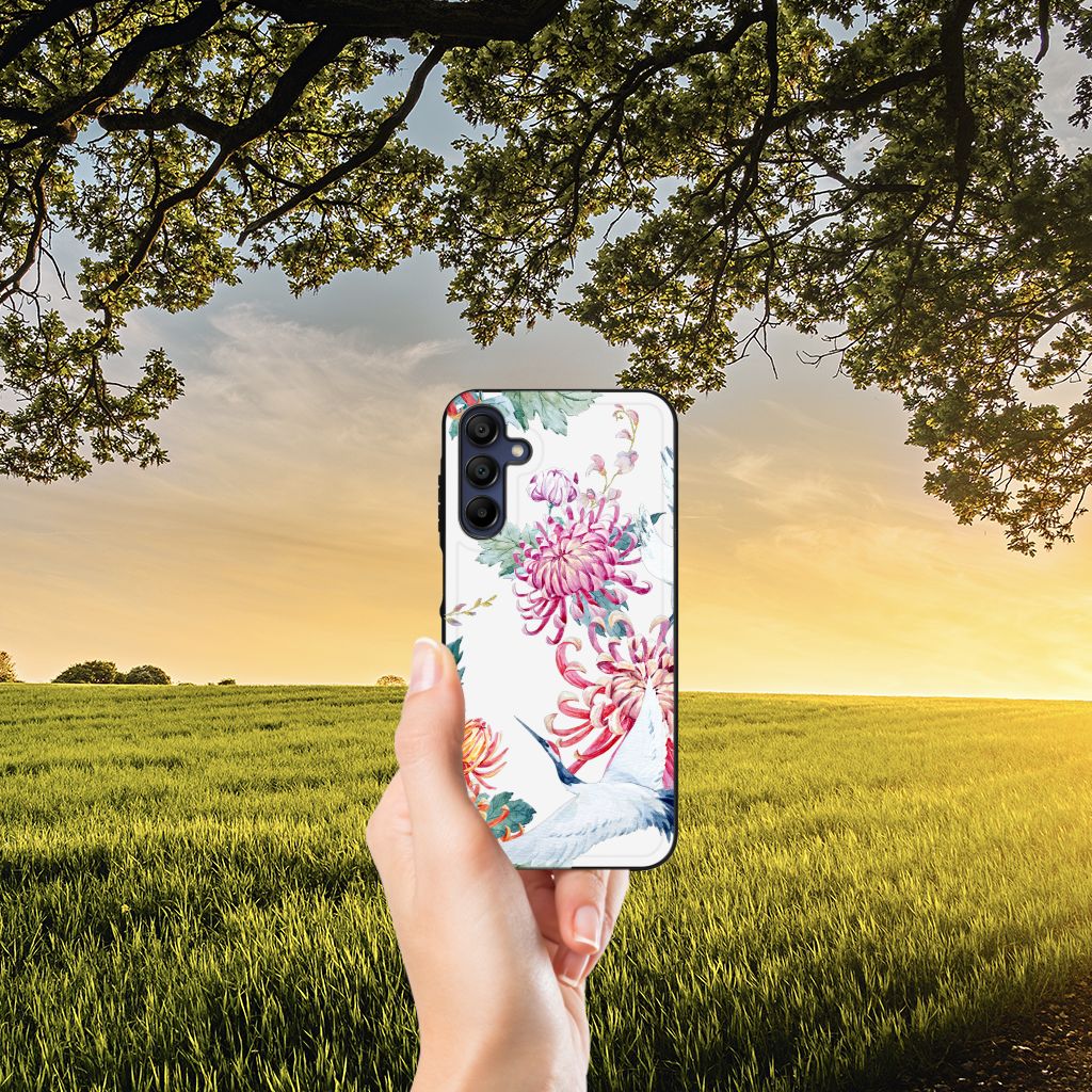 Samsung Galaxy A15 Dierenprint Telefoonhoesje Bird Flowers B2C Telecom