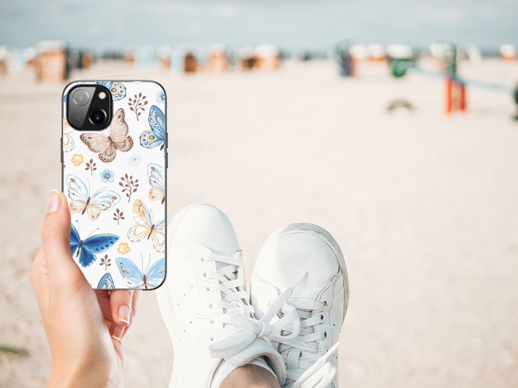 Dierenprint Telefoonhoesje voor Apple iPhone 13 Vlinder B2C Telecom