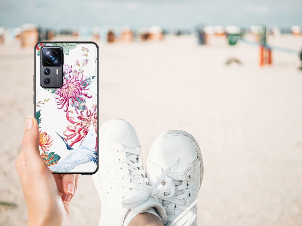 Xiaomi 12T | 12T Pro Dierenprint Telefoonhoesje Bird Flowers B2C Telecom