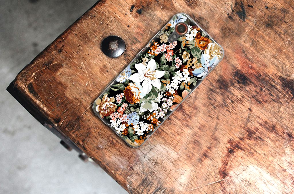 TPU Case voor Samsung Galaxy Xcover 7 Dark Flowers