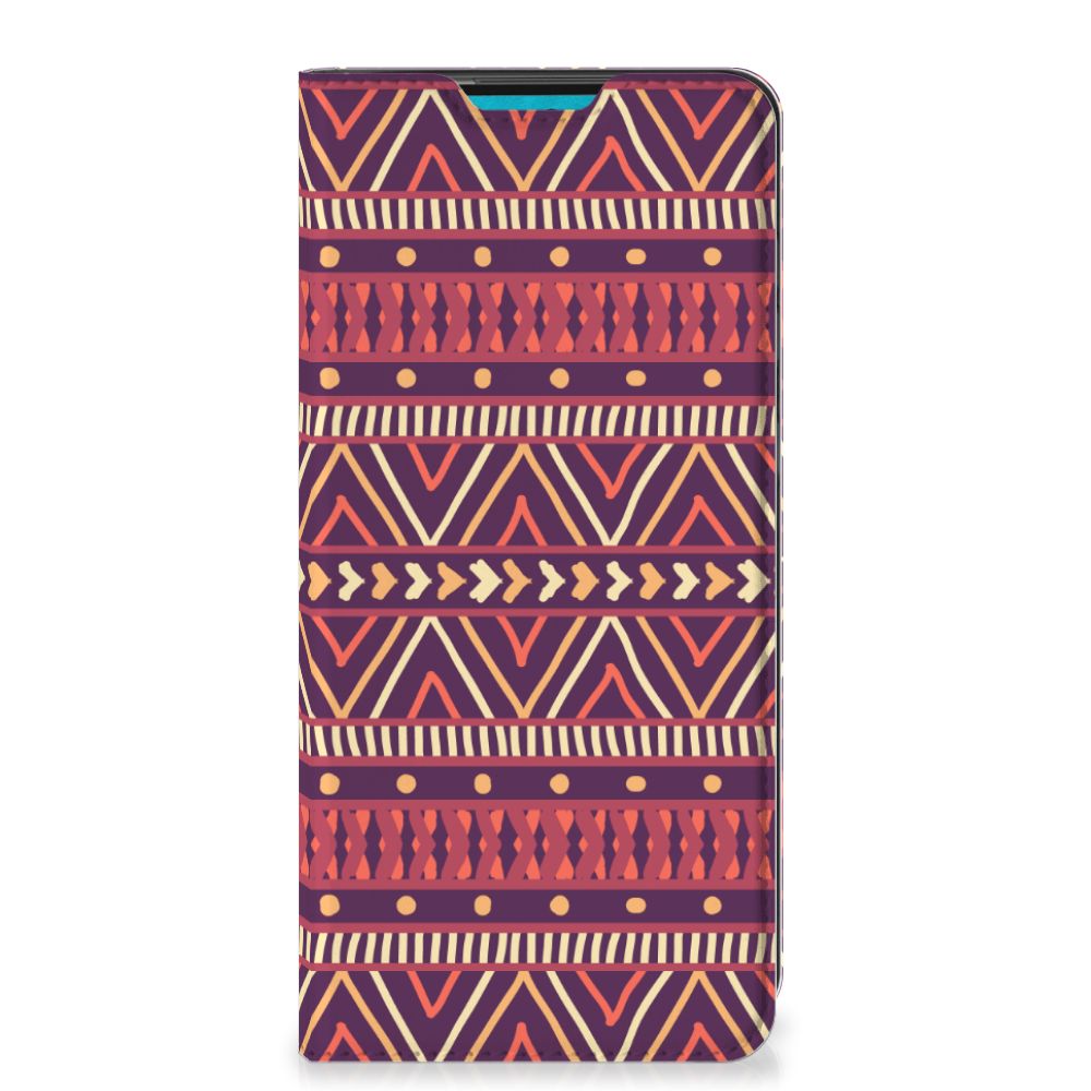 Samsung Galaxy A73 Hoesje met Magneet Aztec Paars - B2C Telecom