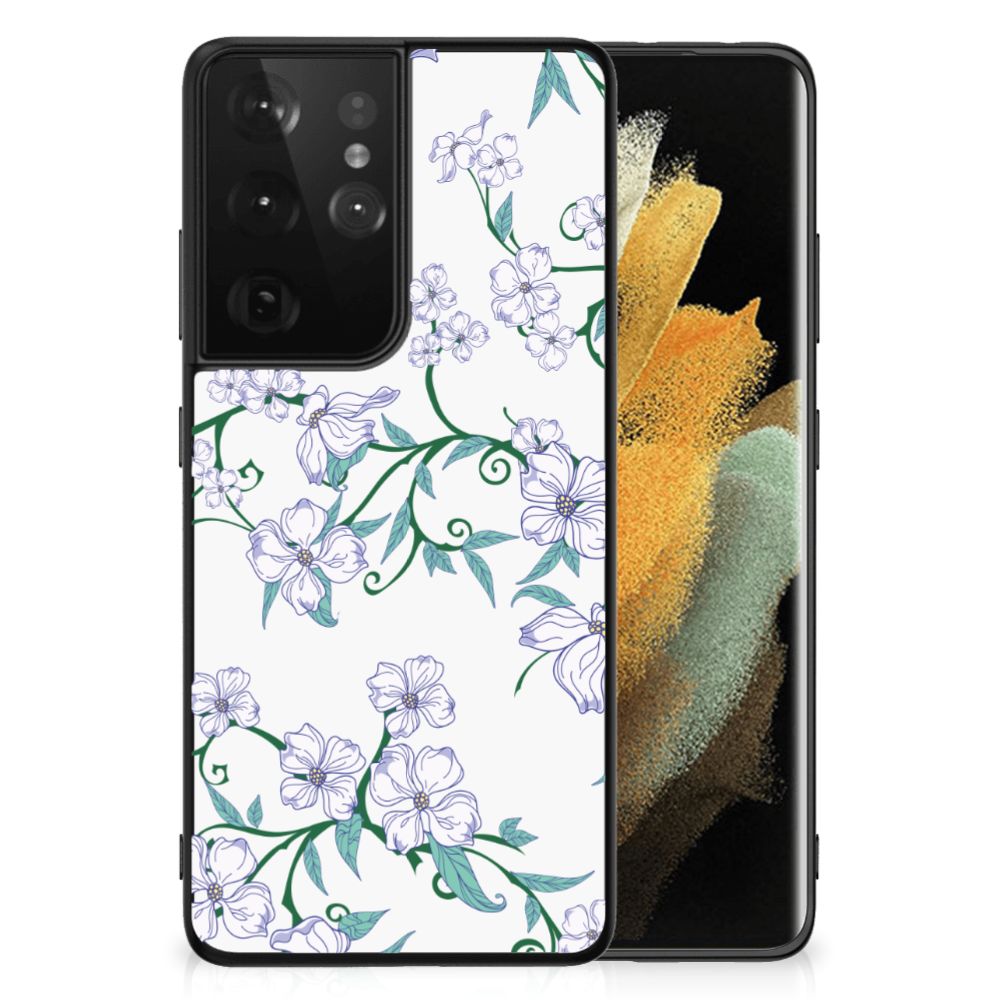 Samsung Galaxy S21 Ultra Uniek Bloemen Hoesje Blossom White B2C Telecom