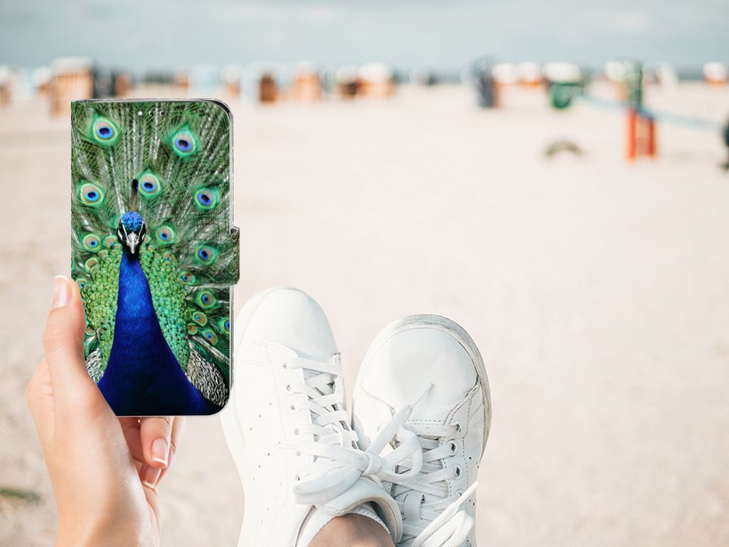 Motorola Moto G7 | G7 Plus Telefoonhoesje met Pasjes Pauw