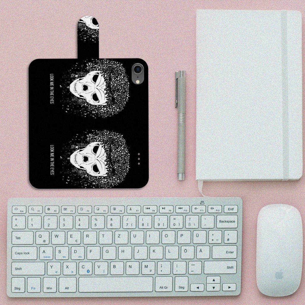 Telefoonhoesje met Naam iPhone 7 | 8 | SE (2020) | SE (2022) Skull Hair