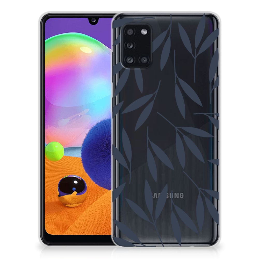 Samsung Galaxy A31 TPU Case Leaves Blue B2C Telecom