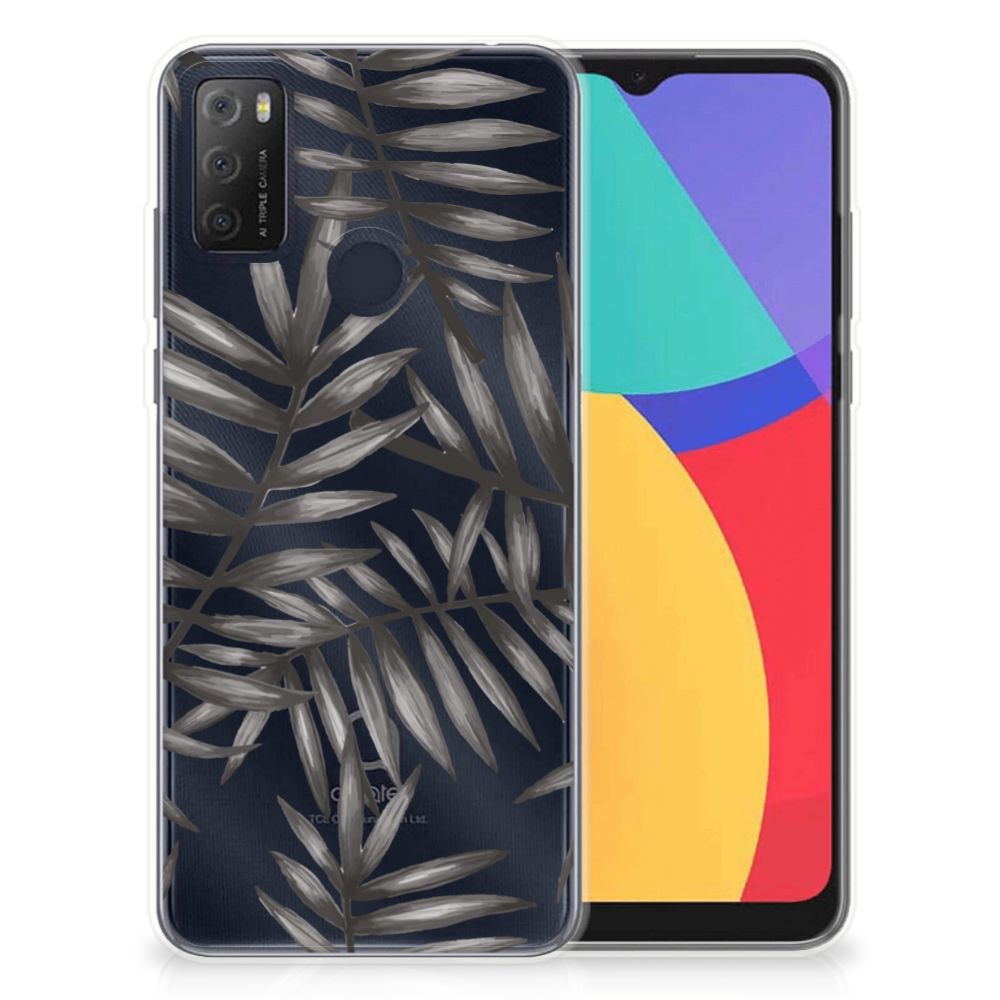 Alcatel 1S (2021) TPU Case Leaves Grey B2C Telecom