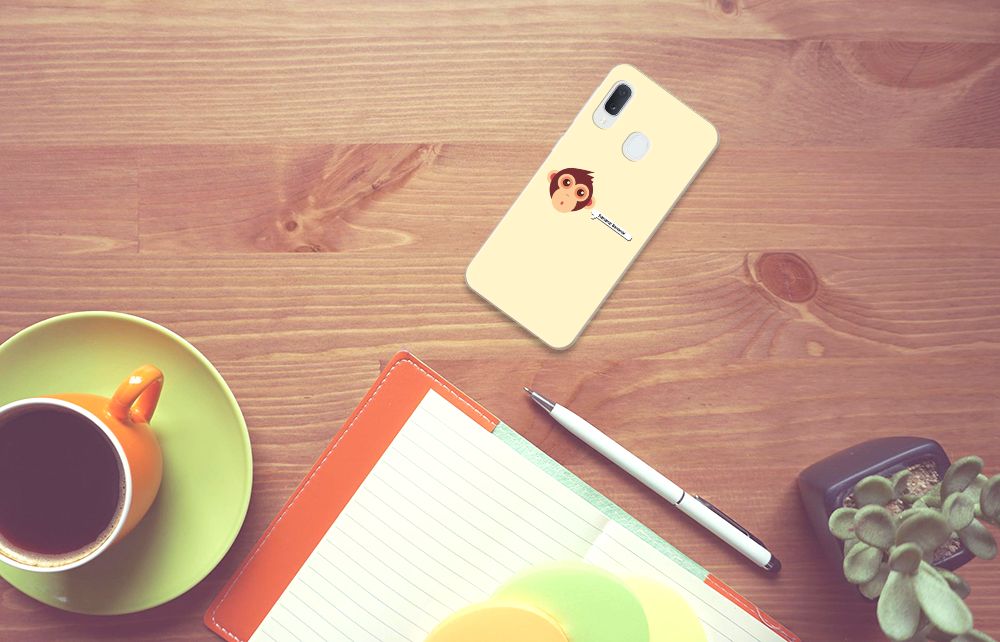 Samsung Galaxy A20e Telefoonhoesje met Naam Monkey