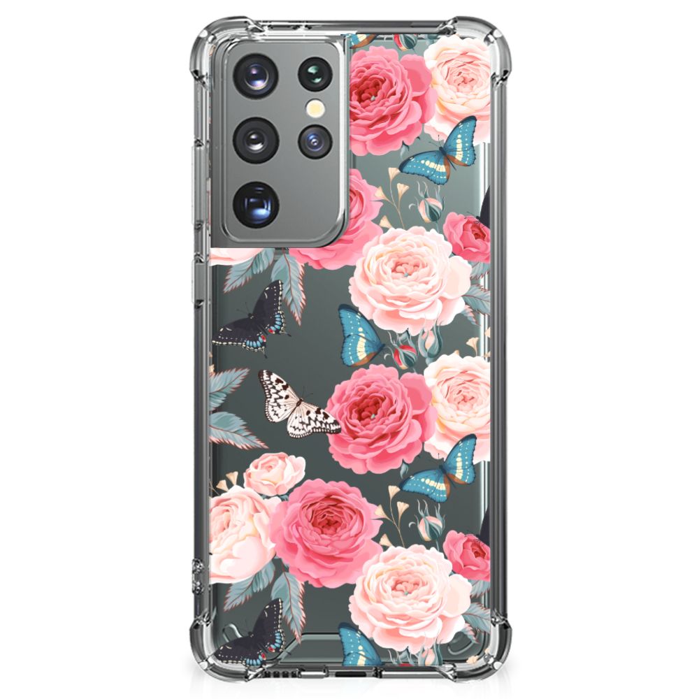 Samsung Galaxy S21 Ultra Case Butterfly Roses B2C Telecom