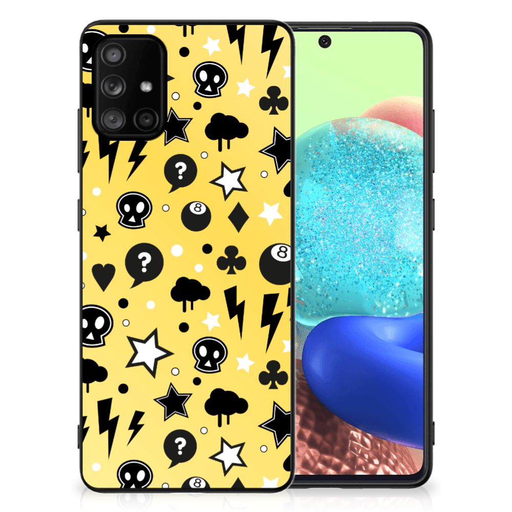Telefoonhoesje Samsung Galaxy A71 Punk Geel