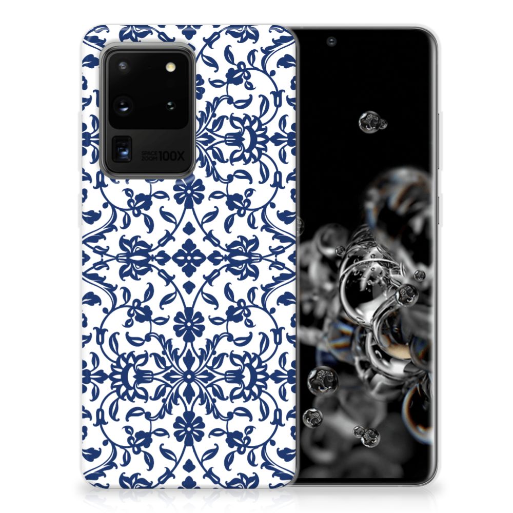 Samsung Galaxy S20 Ultra TPU Case Flower Blue B2C Telecom