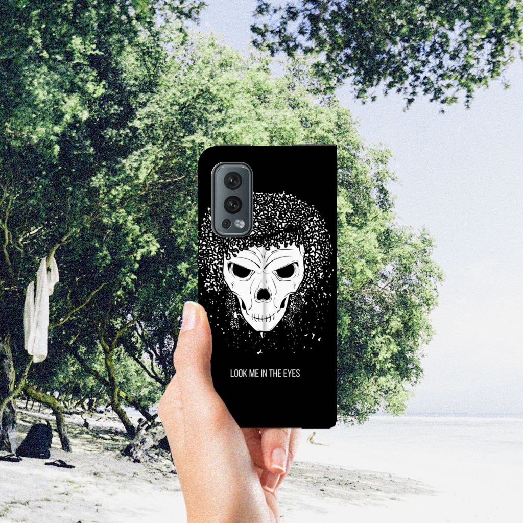 Mobiel BookCase OnePlus Nord 2 5G Skull Hair - B2C Telecom