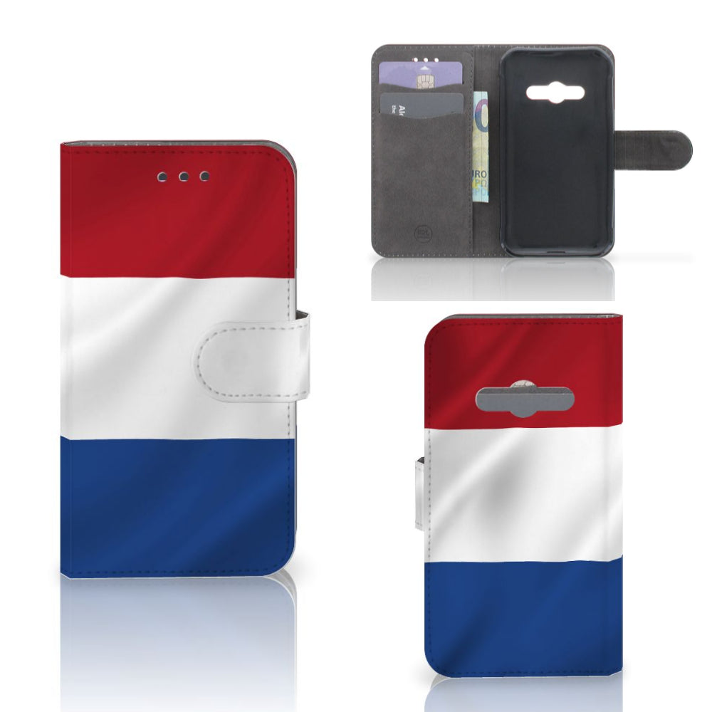 Samsung Galaxy Xcover 3 | Xcover 3 VE Bookstyle Case Nederlandse Vlag met artistiek design.
