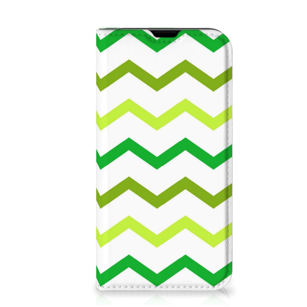 iPhone 13 Mini Hoesje met Magneet Zigzag Groen - B2C Telecom