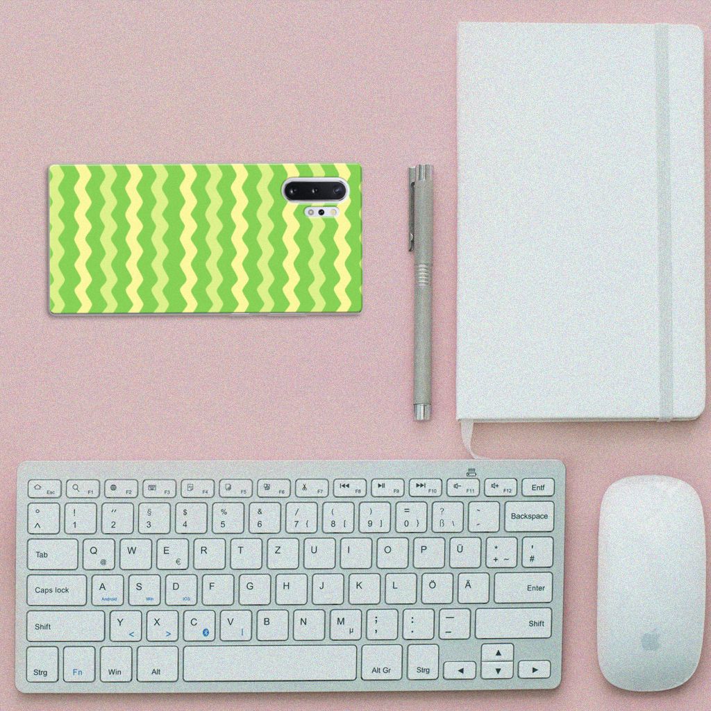 Samsung Galaxy Note 10 Plus TPU bumper Waves Green