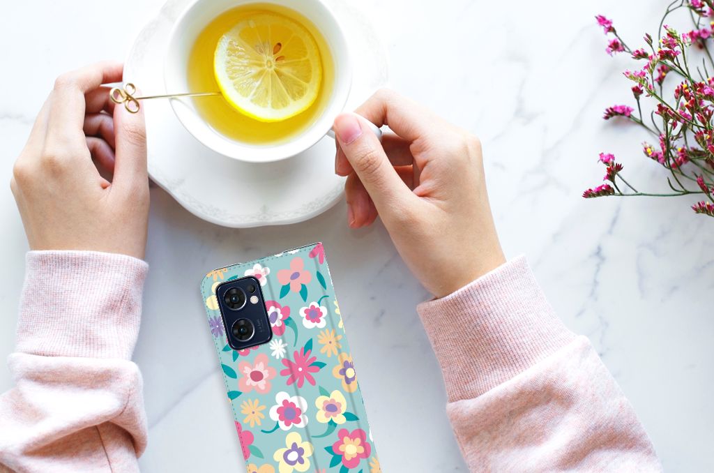 OPPO Find X5 Lite | Reno7 5G Smart Cover Flower Power - B2C Telecom