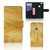 Huawei P10 Lite Book Style Case Licht Hout