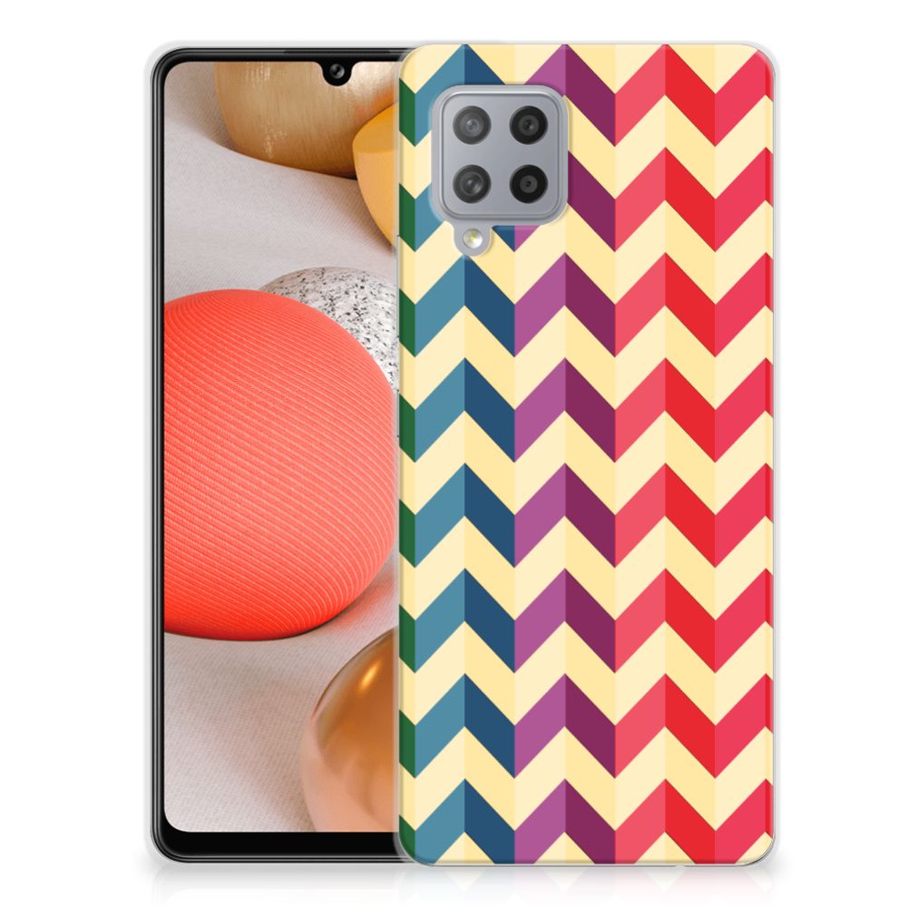 Samsung Galaxy A42 TPU bumper Zigzag Multi Color