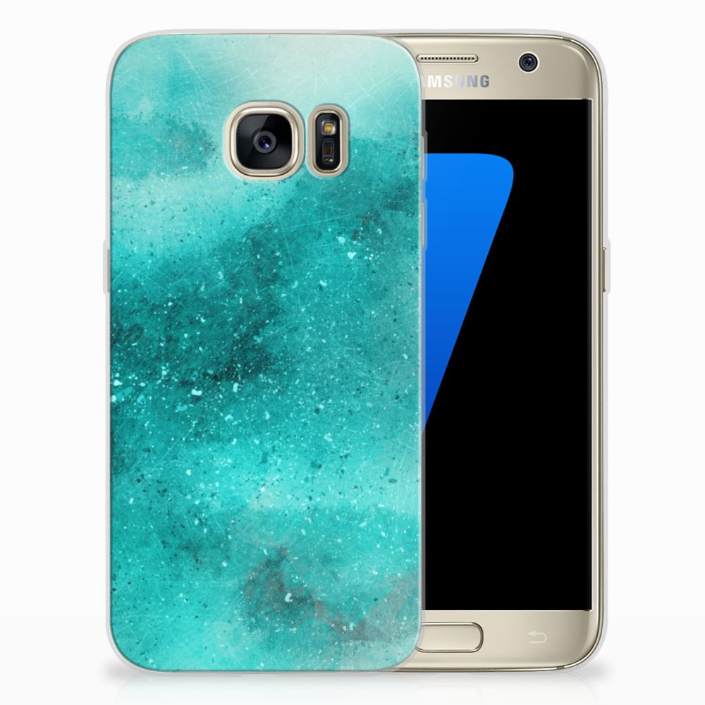 Hoesje maken Samsung Galaxy S7 Painting Blue