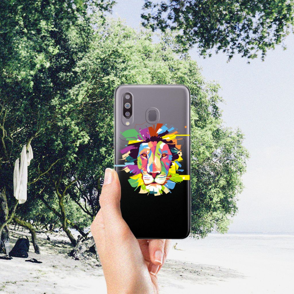 Samsung Galaxy M30 Telefoonhoesje met Naam Lion Color