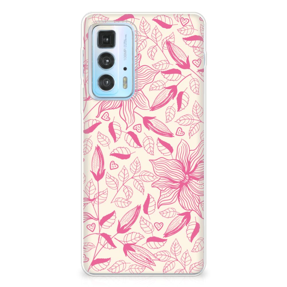 Motorola Edge 20 Pro TPU Case Pink Flowers