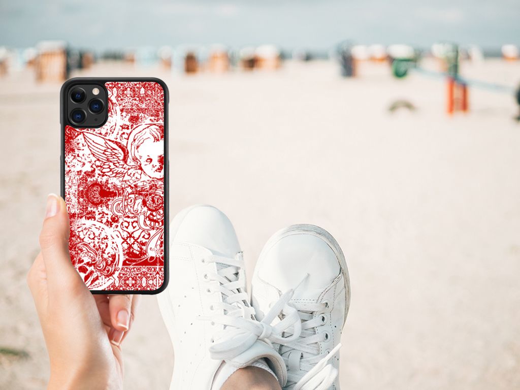 Mobiel Case Apple iPhone 11 Pro Max Angel Skull Rood B2C Telecom