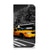 iPhone 15 Pro Book Cover New York Taxi met een klassieke gele taxi op de voorkant van de hoes.
