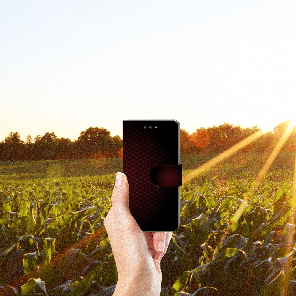 Sony Xperia X Compact Telefoon Hoesje Geruit Rood