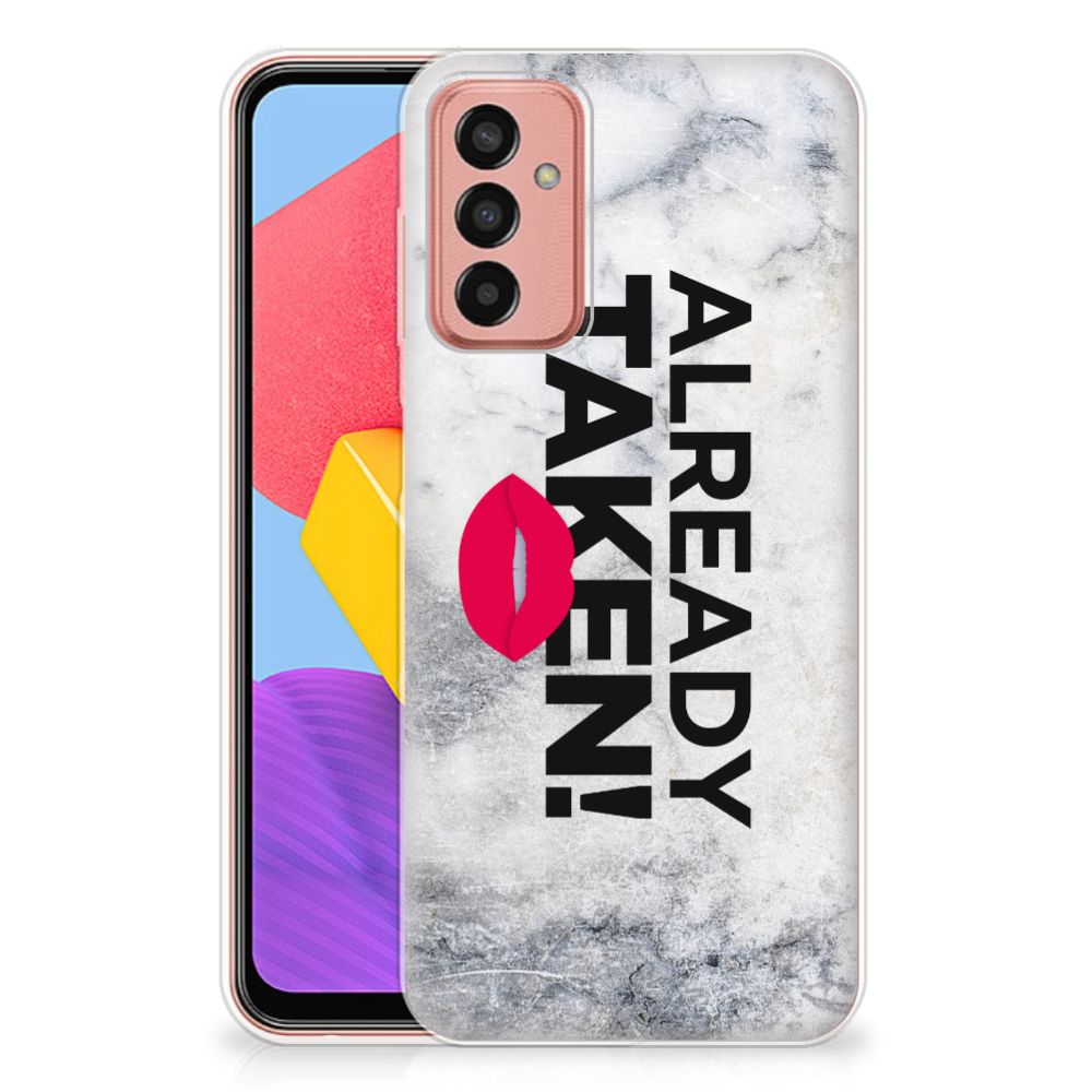 Samsung Galaxy M13 | M23 Siliconen hoesje met naam Already Taken White B2C Telecom