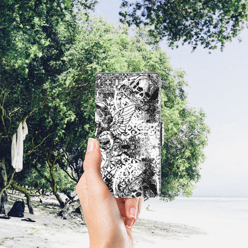 Telefoonhoesje met Naam Sony Xperia XZ1 Skulls Angel