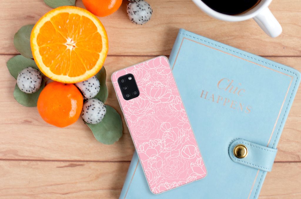 Samsung Galaxy A31 TPU Case White Flowers B2C Telecom