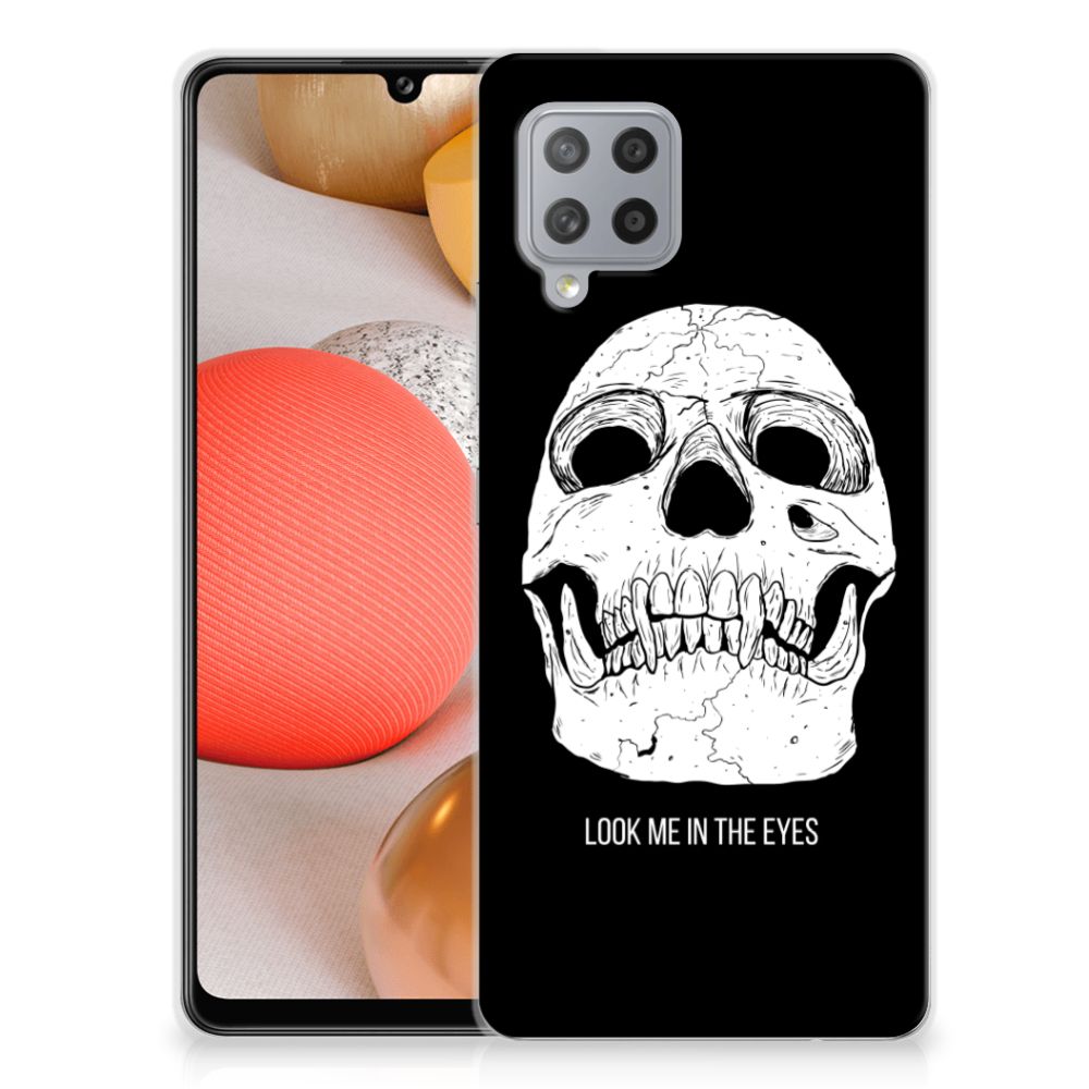 Silicone Back Case Samsung Galaxy A42 Skull Eyes