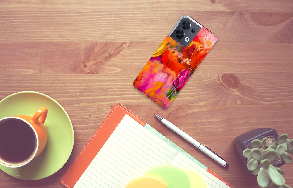 Bookcase OPPO Reno8 Tulips - B2C Telecom