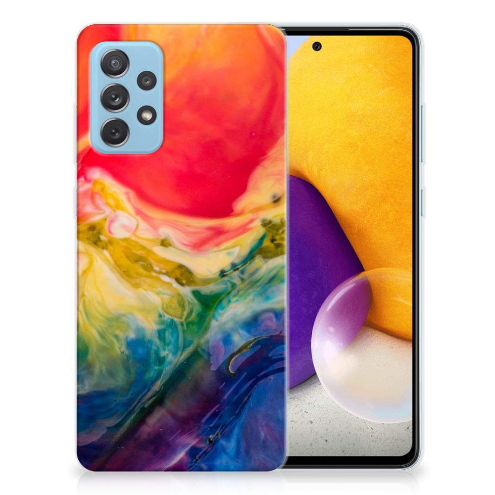 Hoesje maken Samsung Galaxy A72 Watercolor Dark