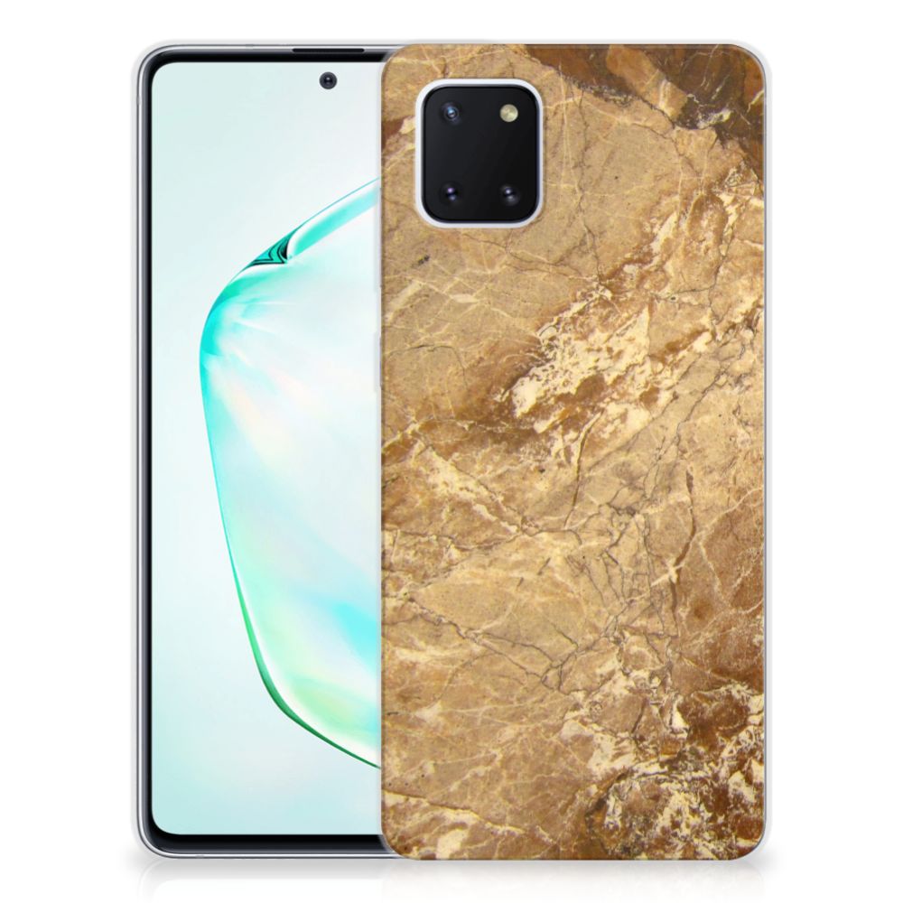 Samsung Galaxy Note 10 Lite TPU Siliconen Hoesje Marmer Creme
