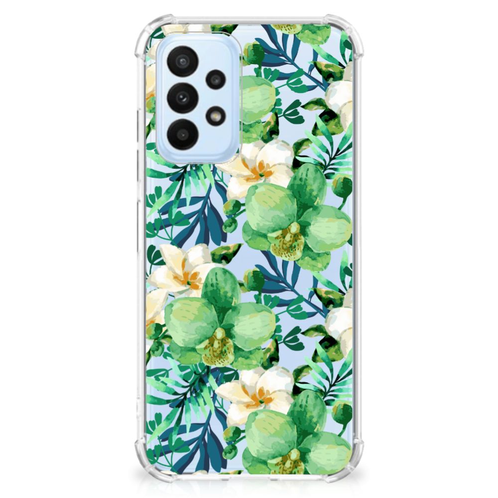 Samsung Galaxy A23 Case Orchidee Groen