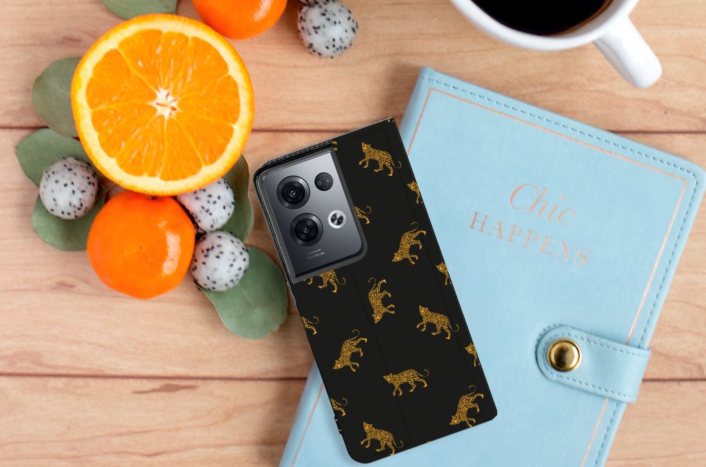 Hoesje maken voor OPPO Reno8 Pro Leopards - B2C Telecom