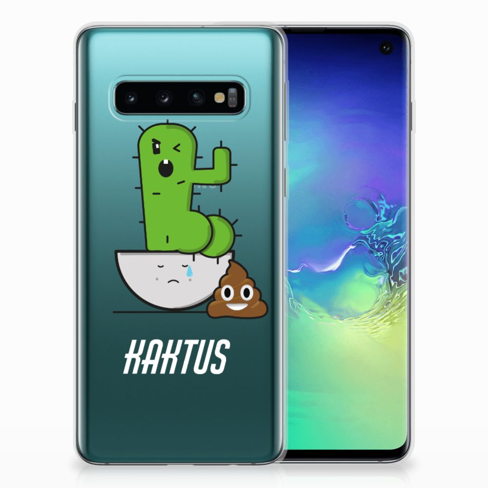 Samsung Galaxy S10 Telefoonhoesje met Naam Cactus Poo