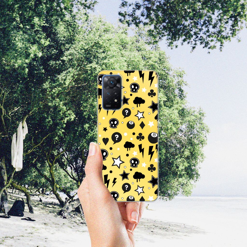 Silicone Back Case Xiaomi Redmi Note 11 Pro 5G Punk Geel B2C Telecom
