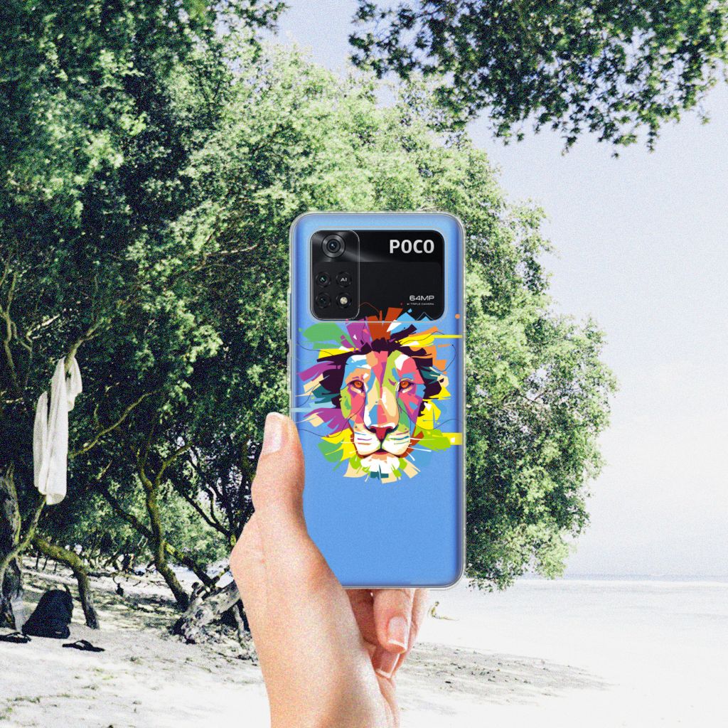Xiaomi Poco M4 Pro 4G Telefoonhoesje met Naam Lion Color B2C Telecom