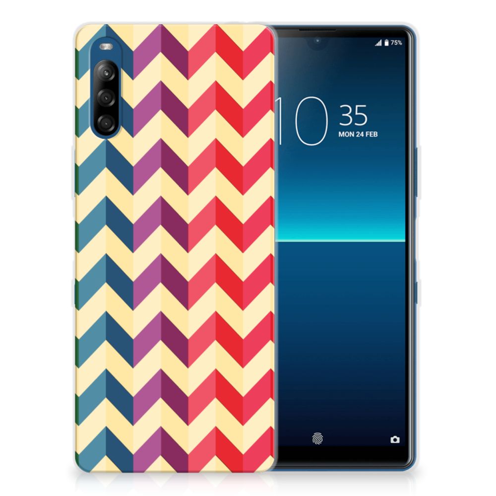 Sony Xperia L4 TPU bumper Zigzag Multi Color