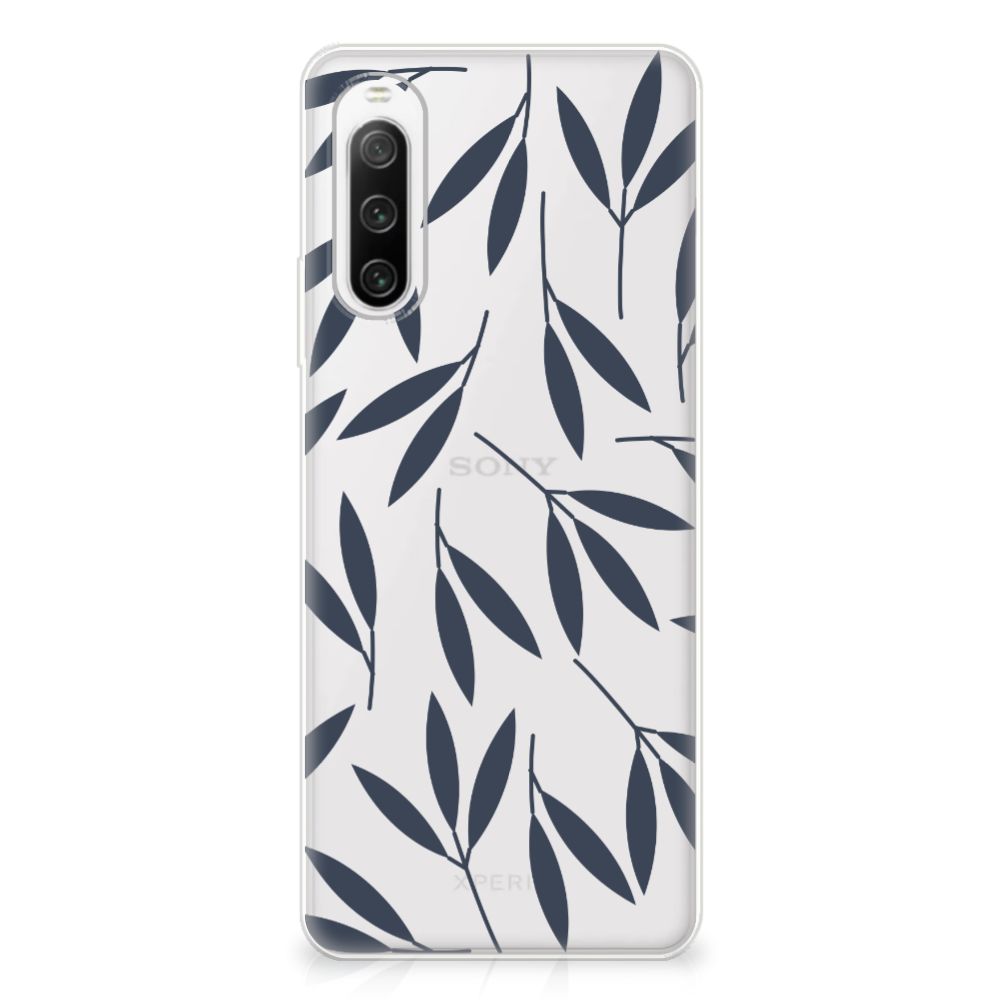 Sony Xperia 10 IV TPU Case Leaves Blue B2C Telecom