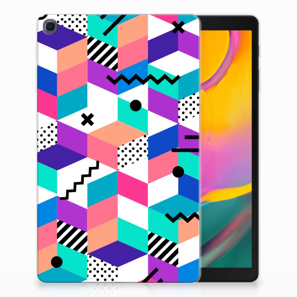 Samsung Galaxy Tab A 10.1 (2019) Back Cover Blokken Kleurrijk