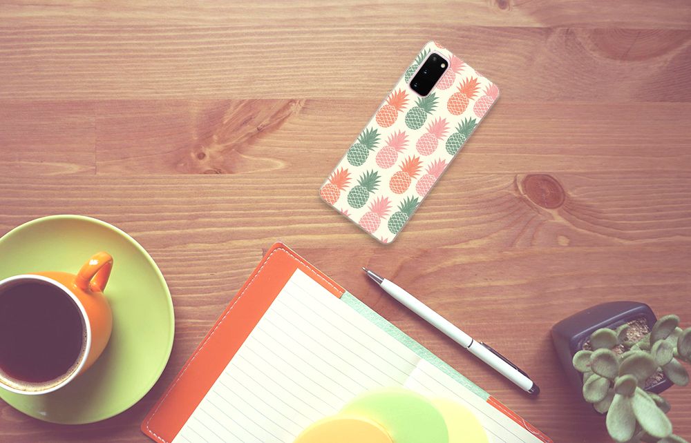 Samsung Galaxy S20 Siliconen Case Ananas B2C Telecom