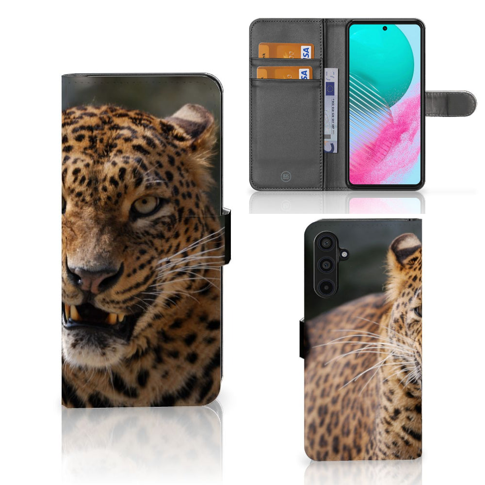 Samsung Galaxy M54 Telefoonhoesje met Pasjes Luipaard